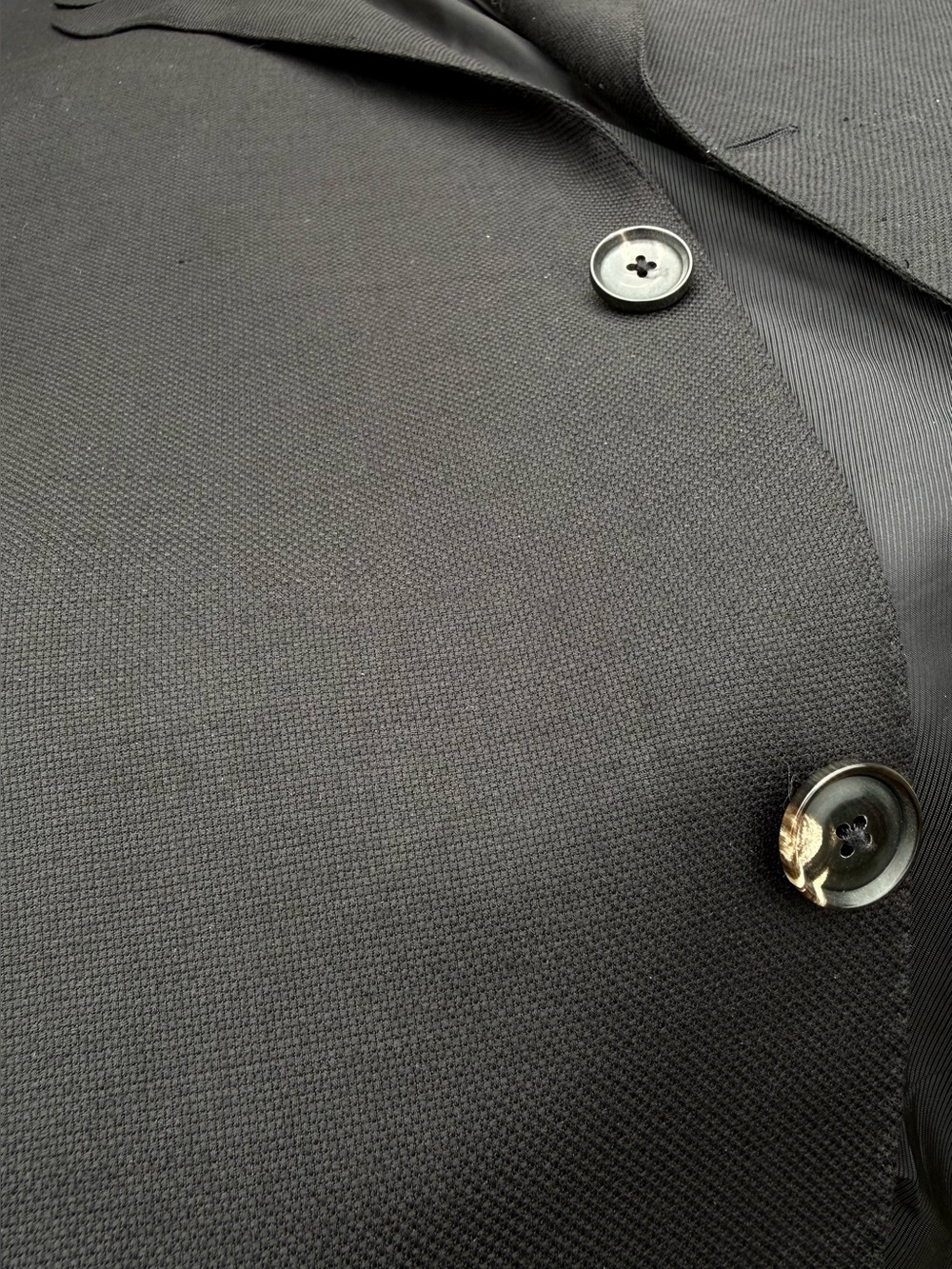 Pal Zileri Sport Coat Blazer 48R US 58 EU Black 100% Wool Textured Made In Italy
